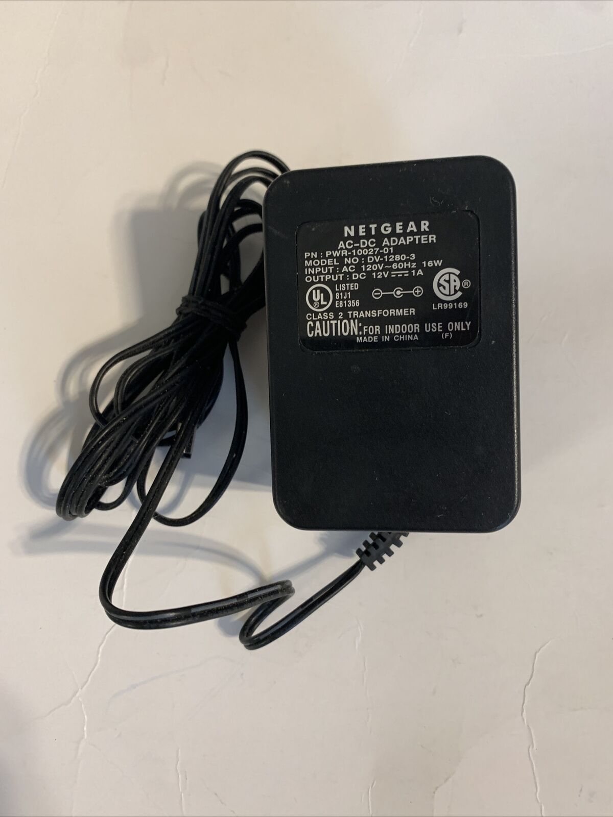 *Brand NEW* NETGEAR 12V 1A 16W Model DV-1280-3 Class 2 Transformer12V-PN=PWR-10027-01 AC-DC Adapter